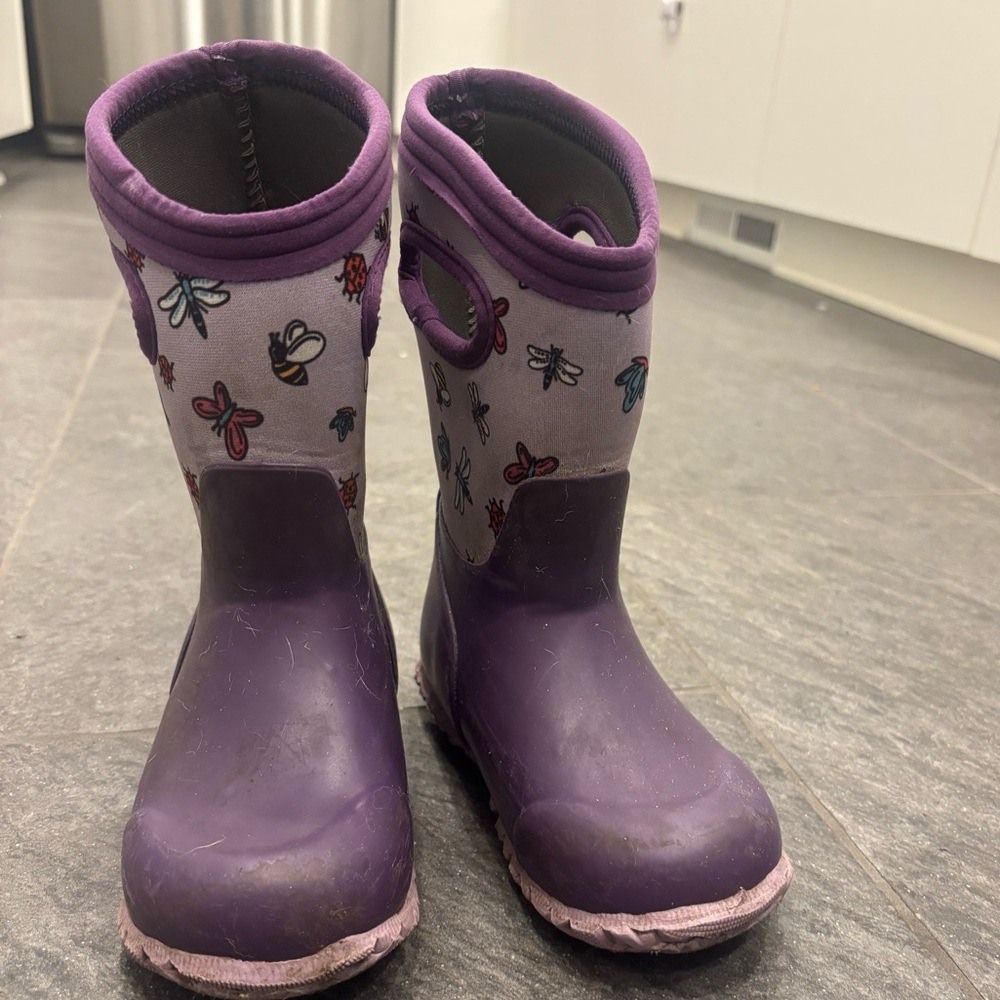 BOG BOOTS girls size 9 Durham rain boot in purple